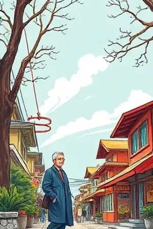 科幻漫画《星轨维修师》封面，太空站外壁爬行的维修机械臂